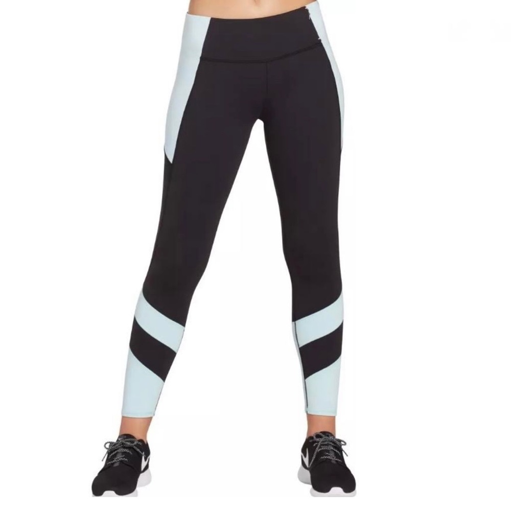 Calia Midrise Essential Black‎ Blue Colorblock 7/8 leggings womens Small